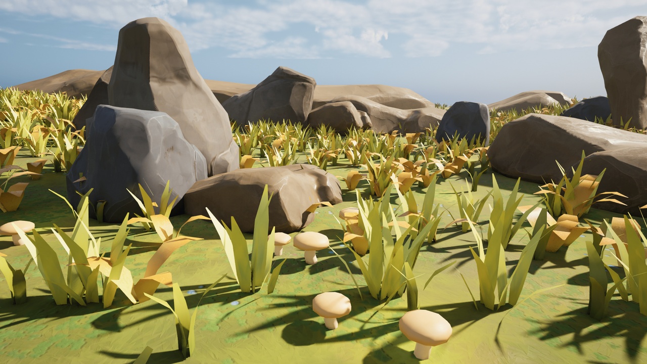Media 1 for listing Stylized Nature: Rocks & Grass