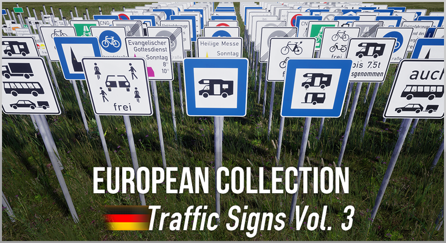 German Bad Sign European Collection: German Traffic Signs Vol. 3 - Additional Signs | Fab