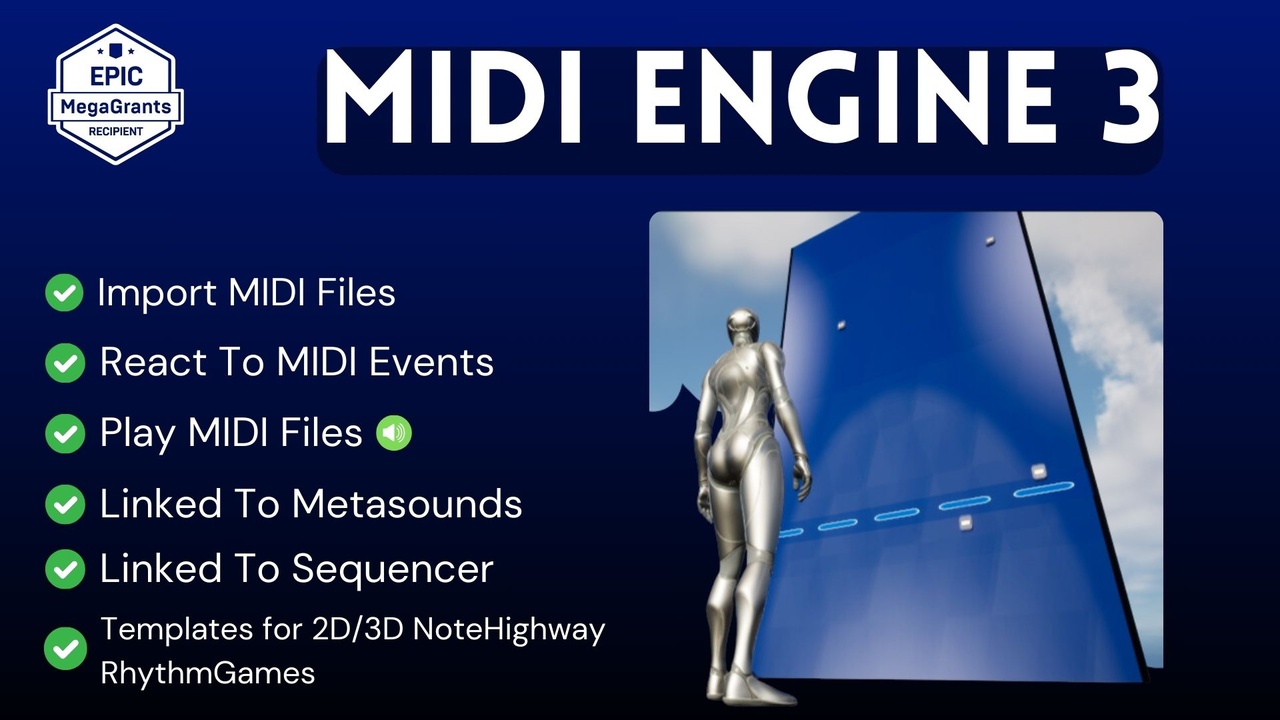 Media 1 for listing Midi Engine 3 : Rhythm Game And Music Visualizer System