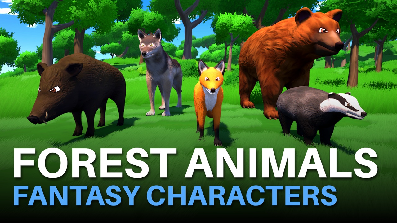 Media 1 for listing Forest Animals - Stylized Fantasy Characters