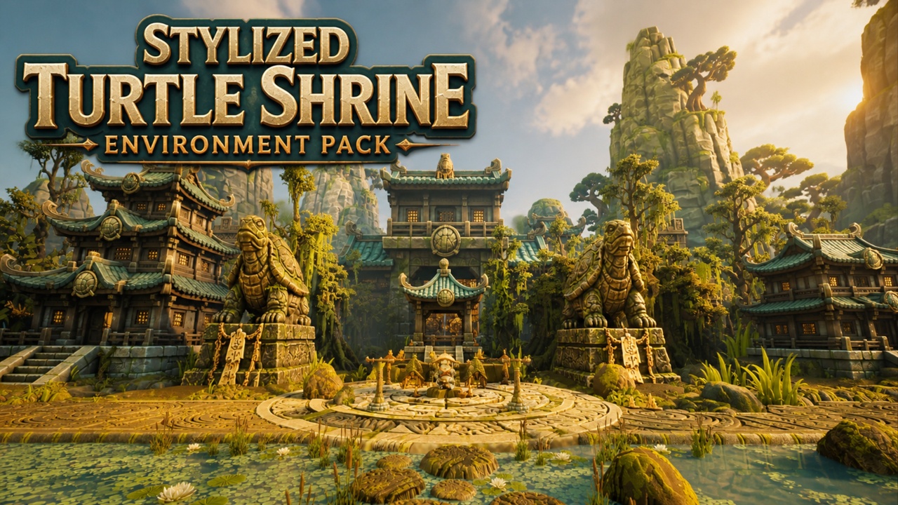 Media 1 for listing Stylized Turtle Shrine Environment Pack
