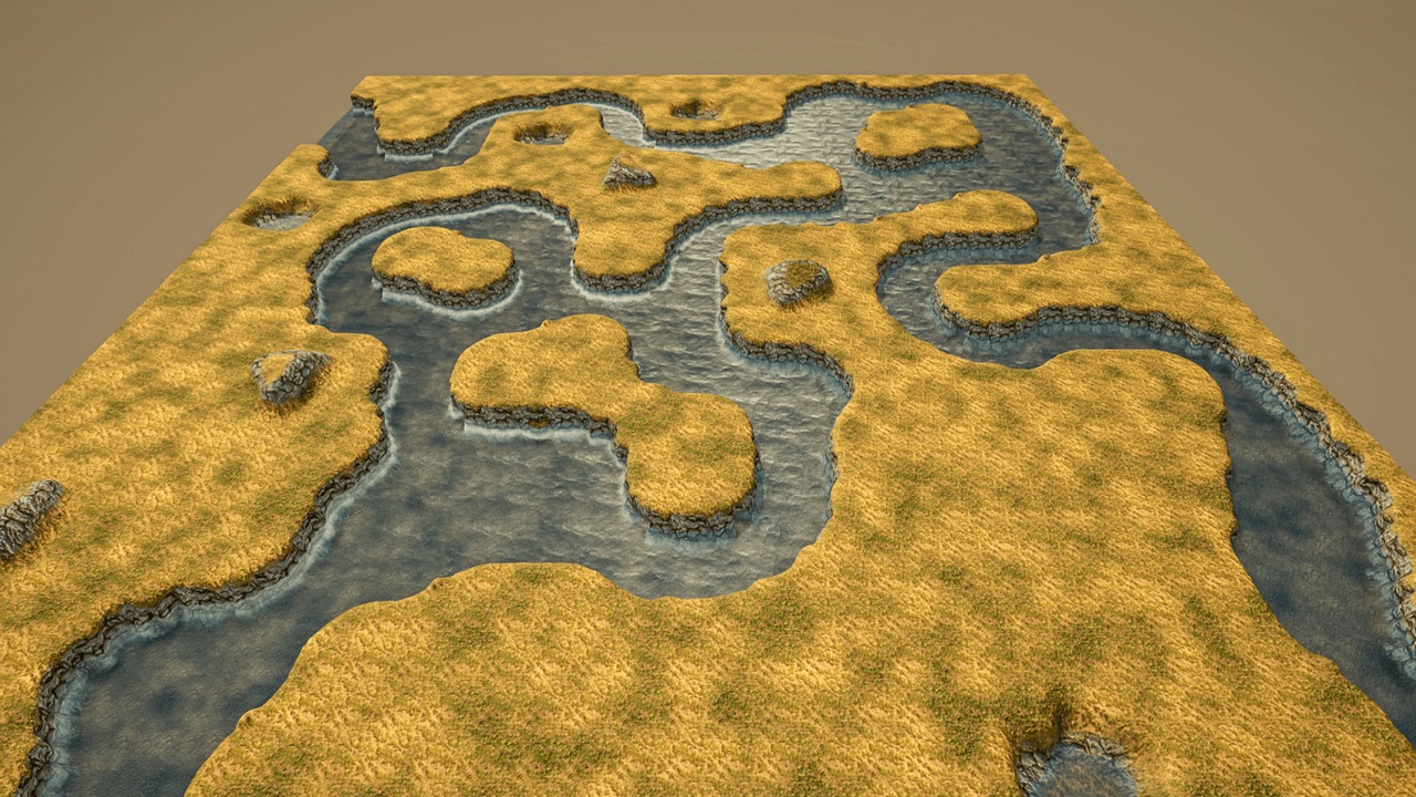 Media 1 for listing Stylized Modular River Cliff