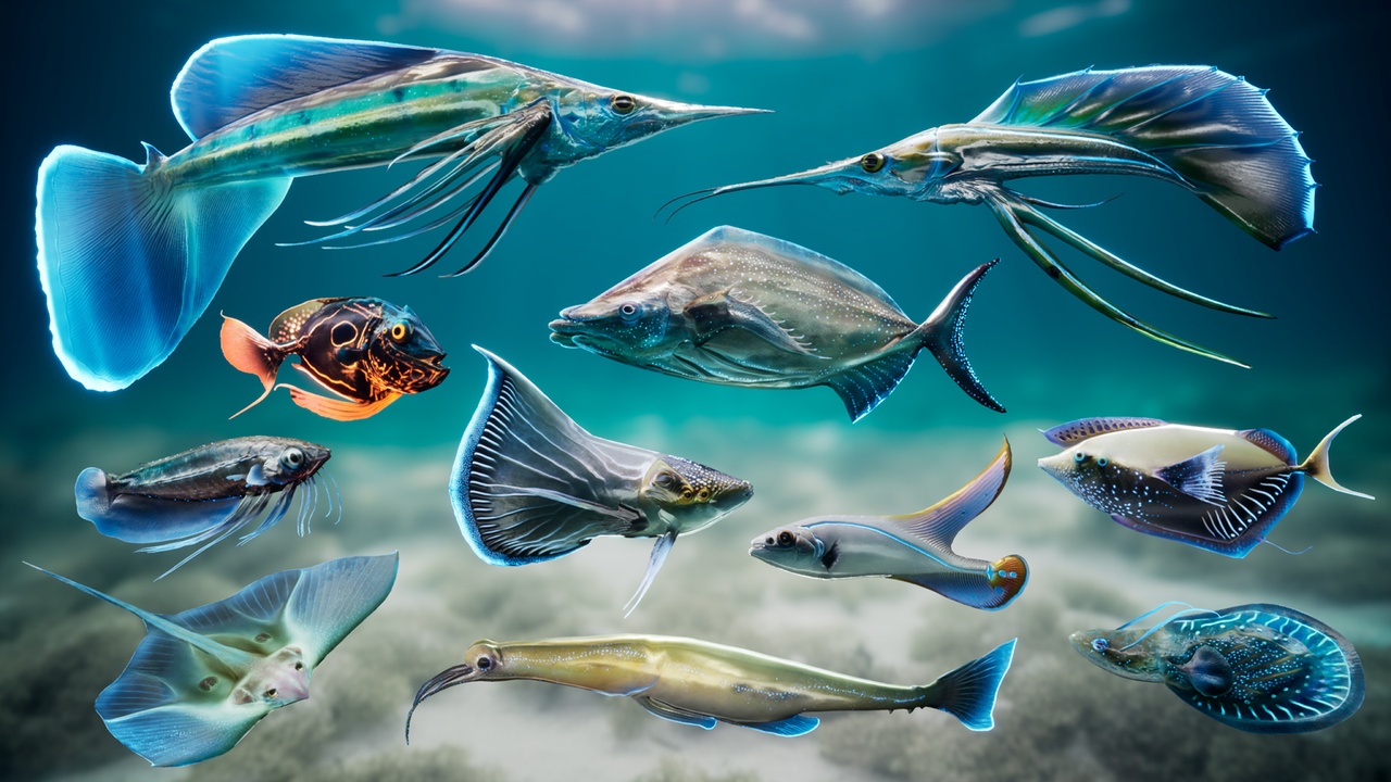 Media 1 for listing Alien Fish for School System - Scifi Fantasy Creatures