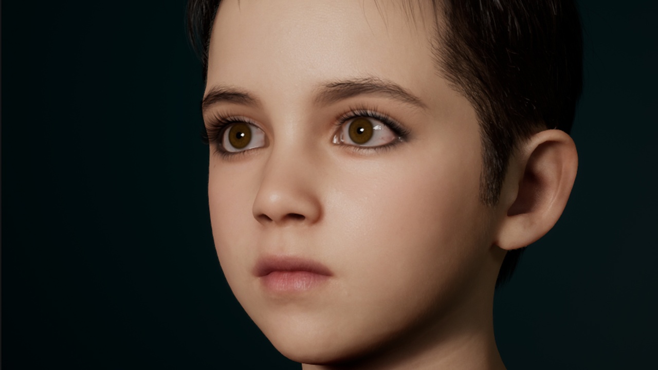 الوسائط 1 للقائمة Editable MetaHuman Little Boy - Zhao Yun.With hair, no clothing included.