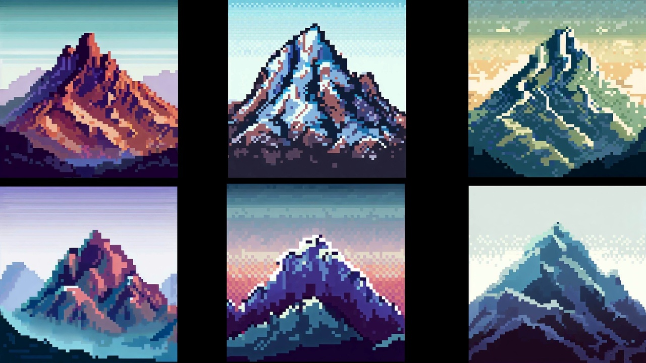 Medium 1 für Eintrag Pixel Art Backgrounds: Mountains 2
