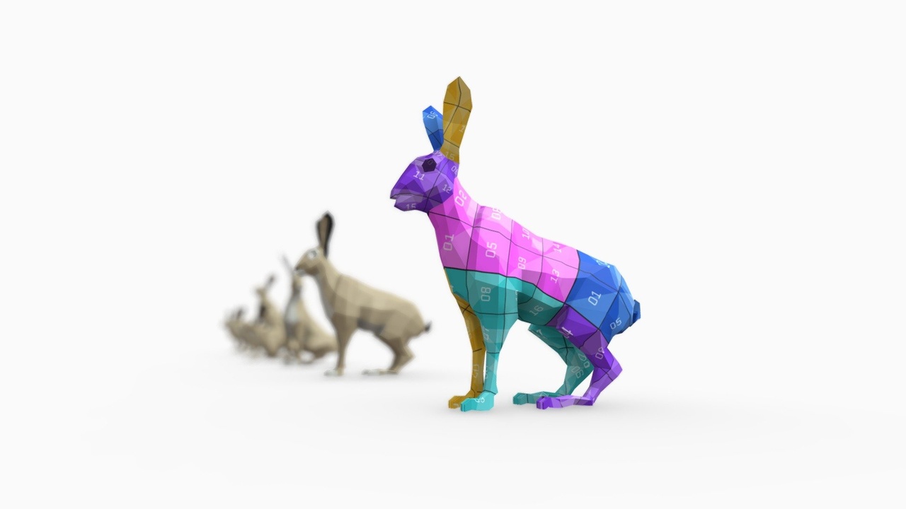 Poly Face Rabbit Low Poly Rabbit | Fab