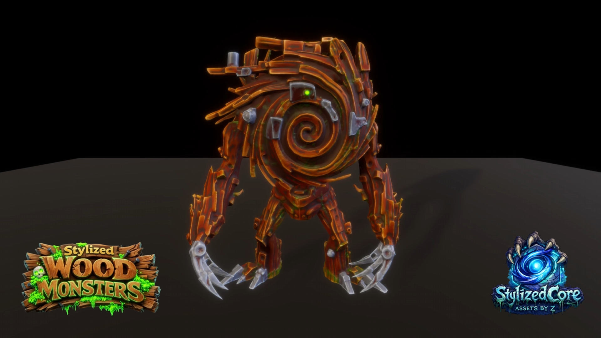 Stylized Wood Monster Pack 2 – Vortex Variant (Animated, LOD, Skins) | Fab