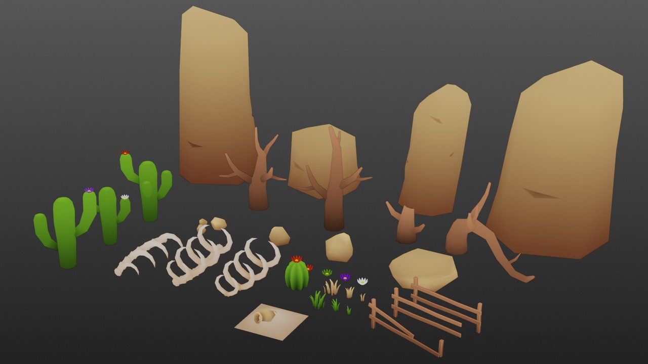 Media 1 for listing Desert Stylized Asset Pack