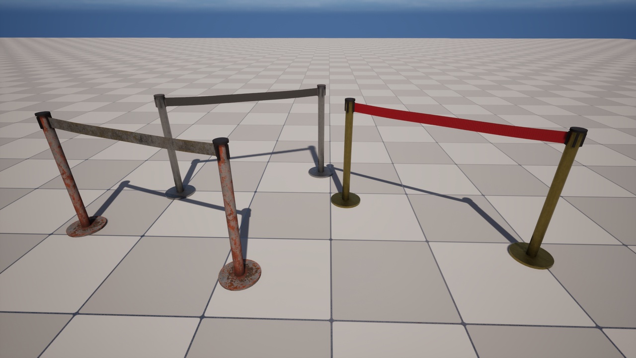 الوسائط 1 للقائمة Airport Stanchions