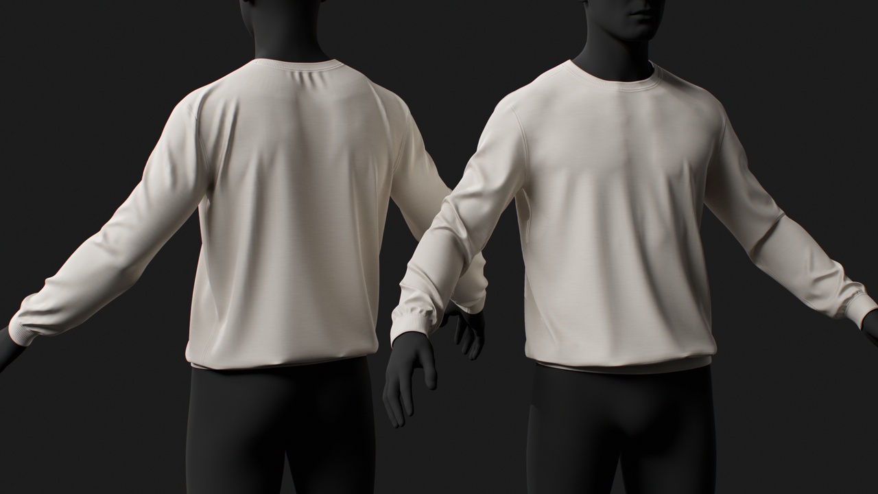 Media 1 for listing Pullover Sweater for MetaHuman – Parametric Wardrobe (MHPKG)