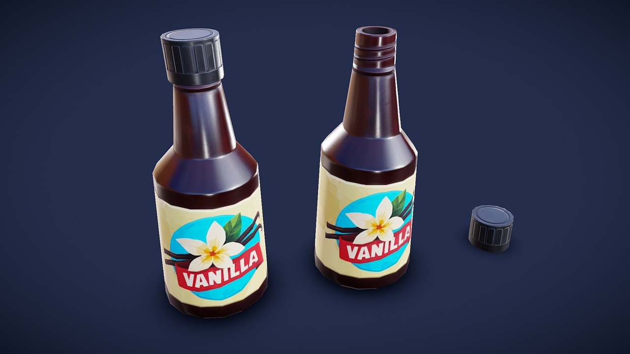 Media 1 for listing Stylized Vanilla Flavoring Bottle - Game Ready