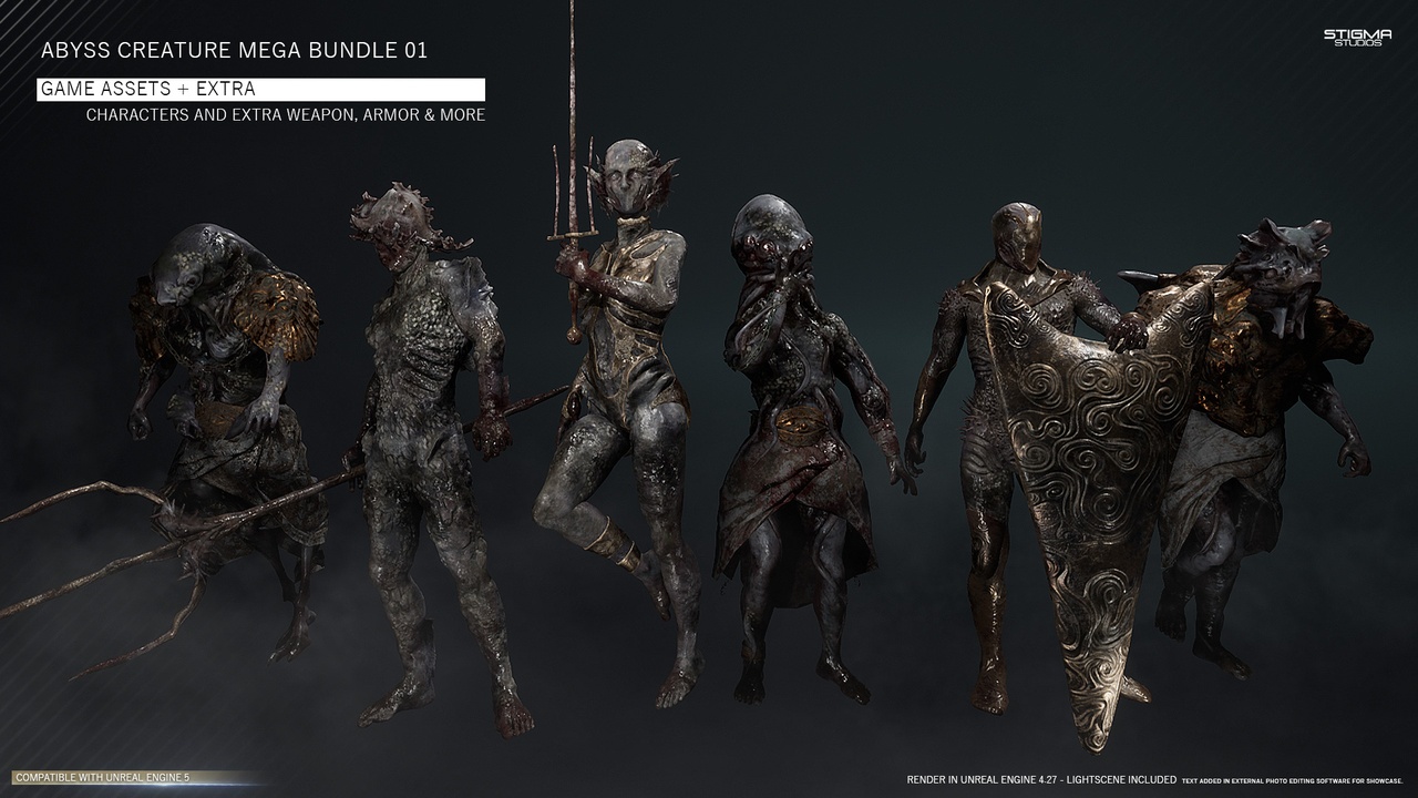Media 1 for listing Abyss Creature Mega Bundle 01 - Game Assets + Extra | STIGMA STUDIOS