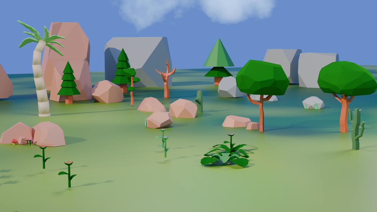 Low Poly Stylized Nature and Props Pack - Game Ready | Fab