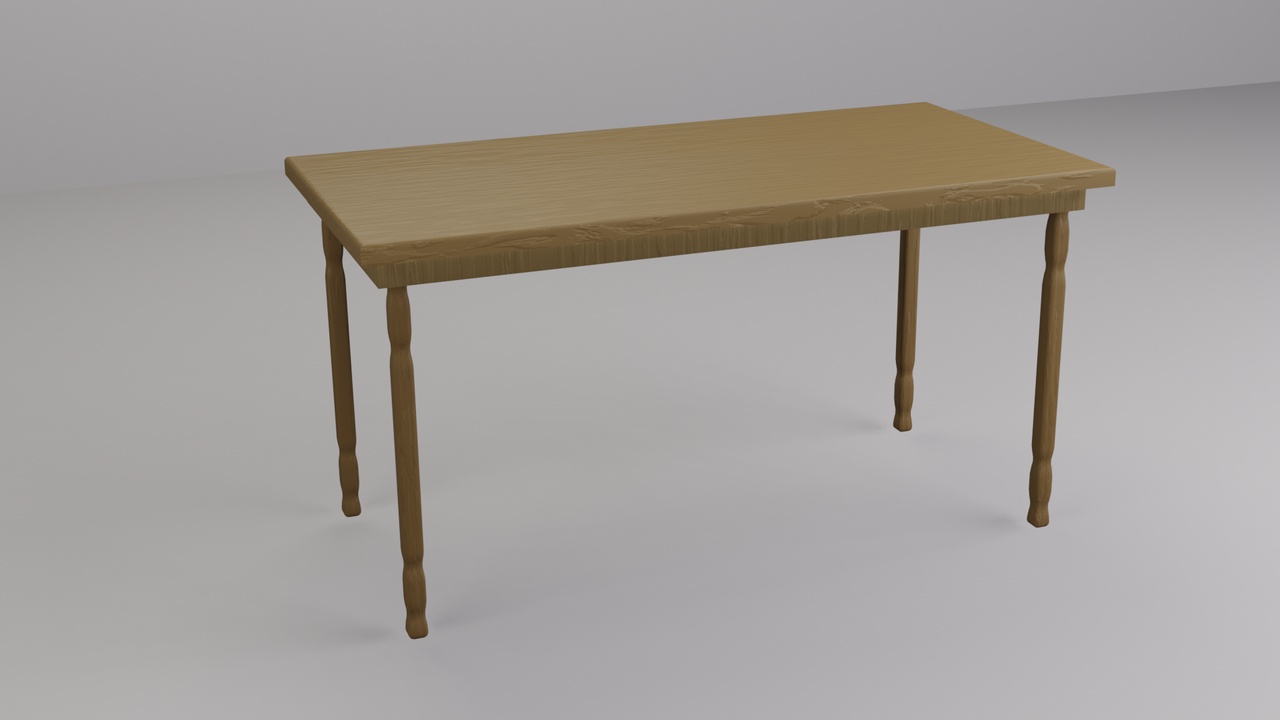 Media 1 for listing Low Poly Wooden Table