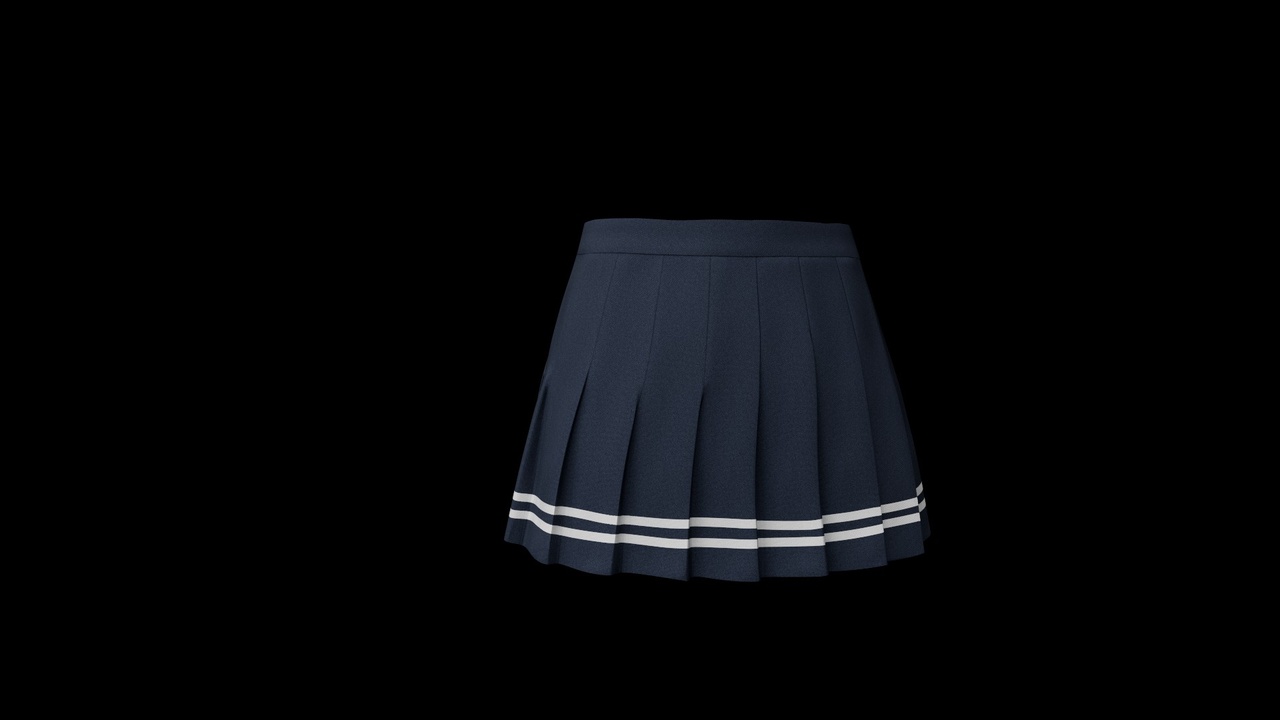 Media 1 for listing Japanese Pleated School Skirt – MetaHuman Compatible