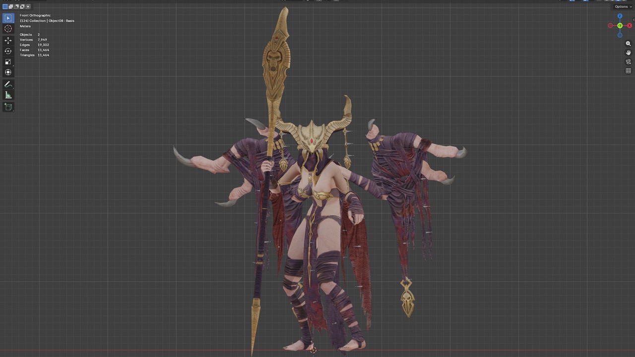 Media 1 for listing Cursed Pharaoh Demoness — Nefer Sekhem | FREE Rigged Character (Idle Animation)