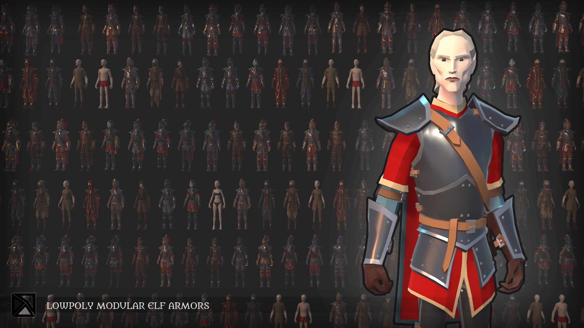 Media 1 for listing Lowpoly Elves Modular Armors - MEDIEVAL FANTASY SERIES