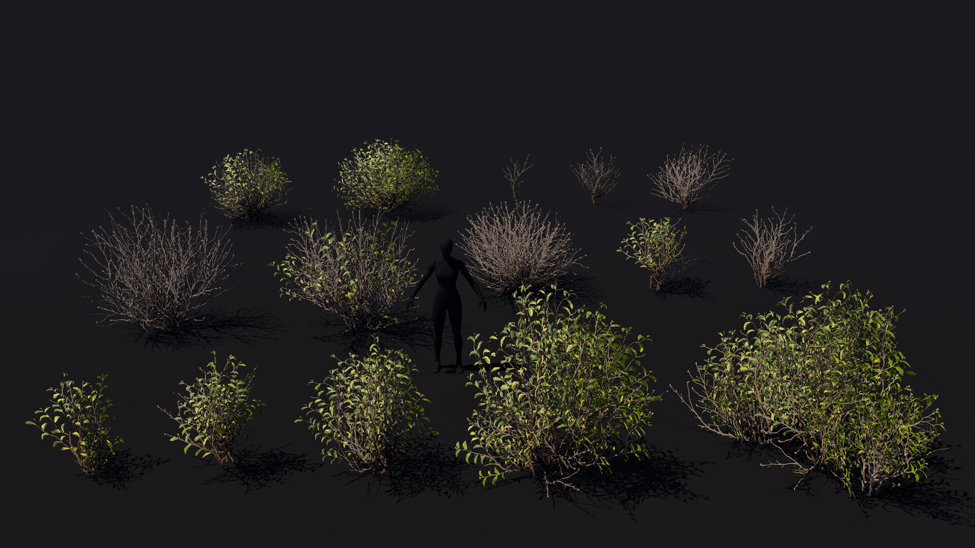 Game ready 15 bushes set | Fab
