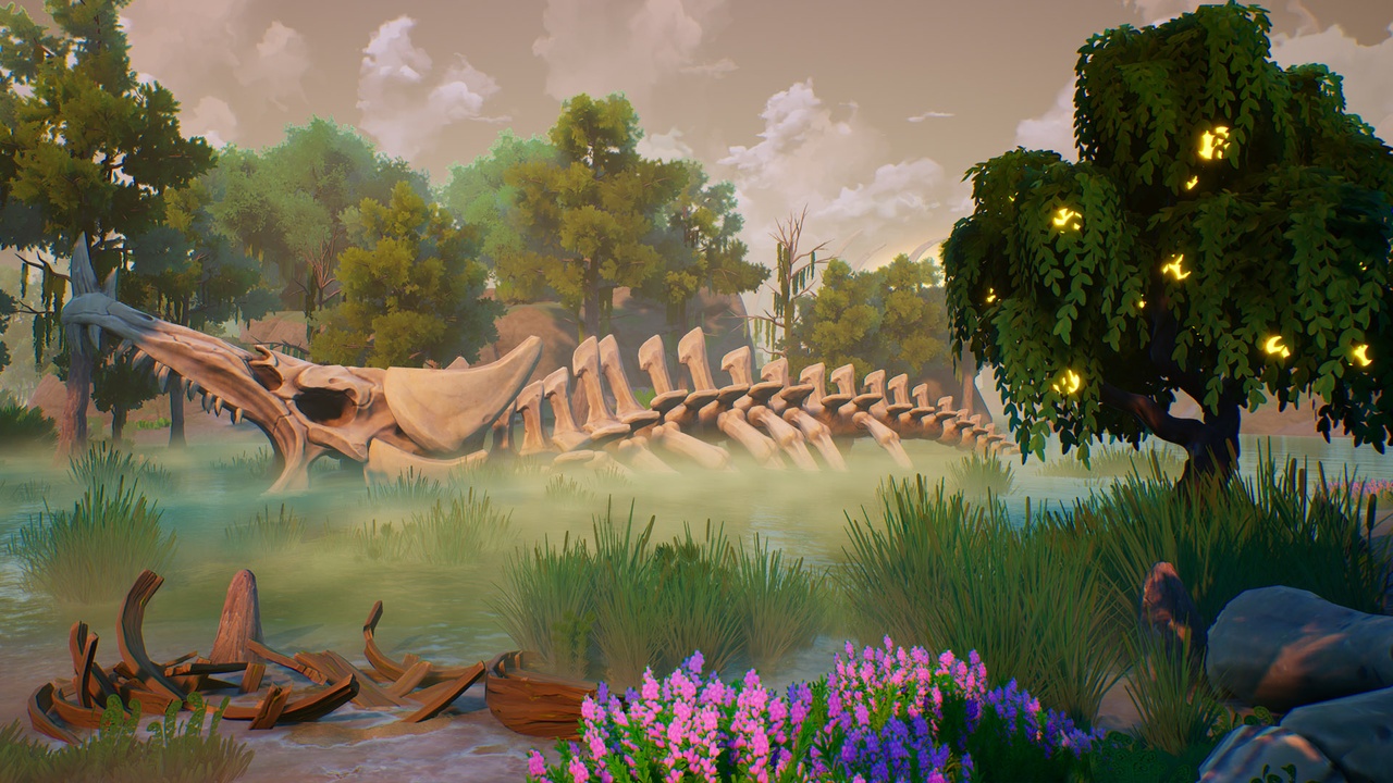 Media 1 for listing Stylized Swamp - Stylized  Dark Fantasy Swamp Environment ( Marsh, Mushrooms)