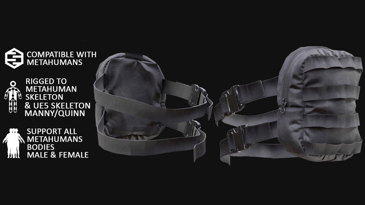 Média 1 pour l'article Military bag 2 - All MH Bodies & UE5 Skeletons - Rigged