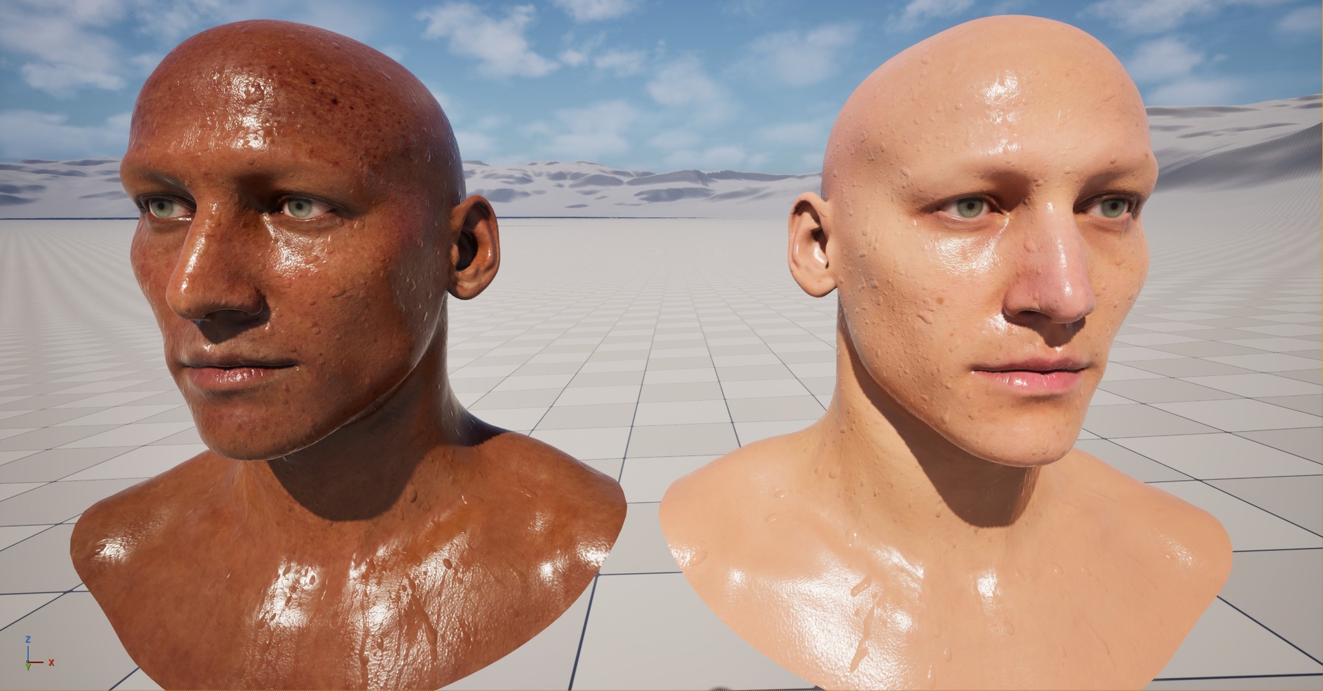 Media 1 for listing Rain Drops Sweat Texture - Editable MetaHuman