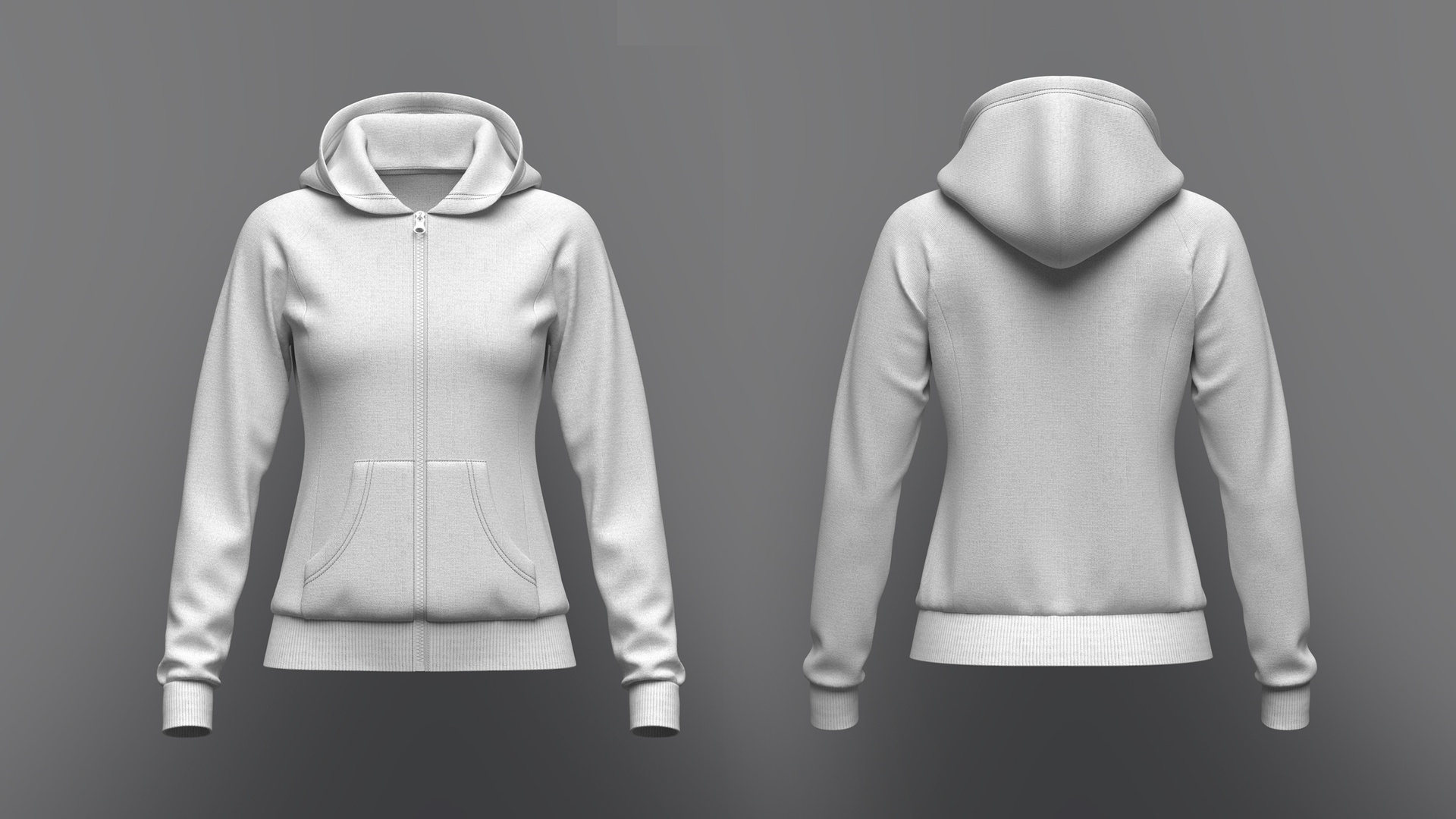 Media 1 for listing Women's Front Zip Hoodie