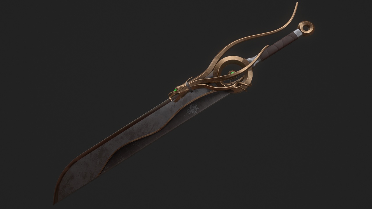 Media 1 for listing Mythic Dragon Blade - Low Poly PBR