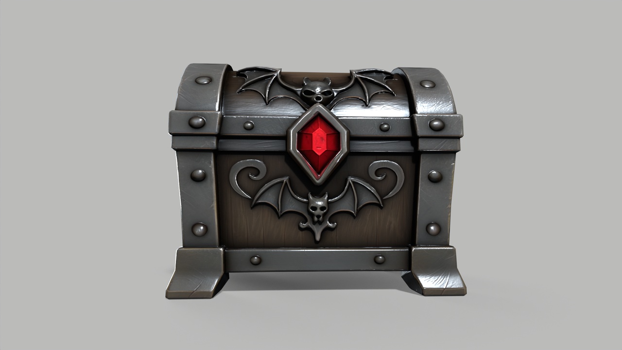 Media 1 for listing Gothic Vampire Chest – Stylized Game Prop