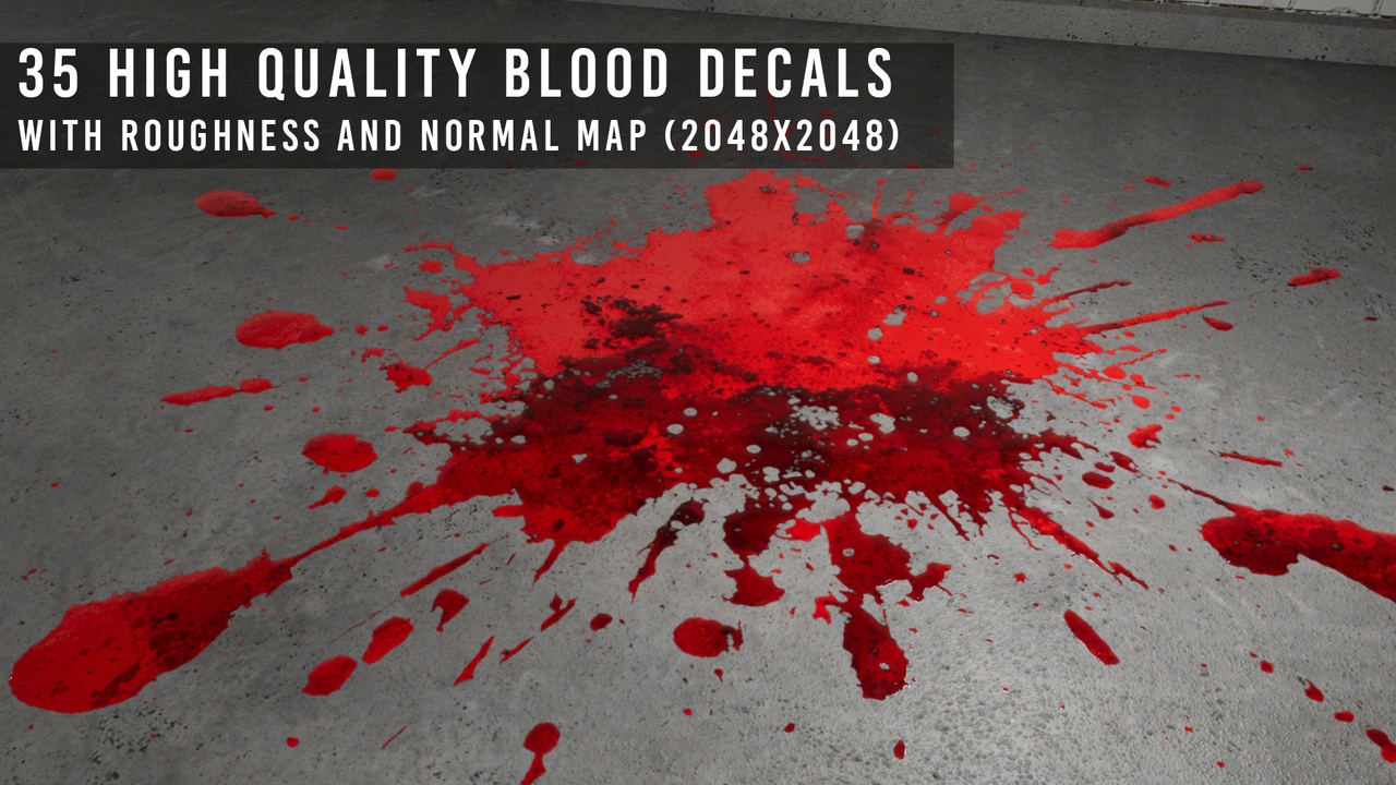 Blood Decal Pack 001 - Realistic | Fab