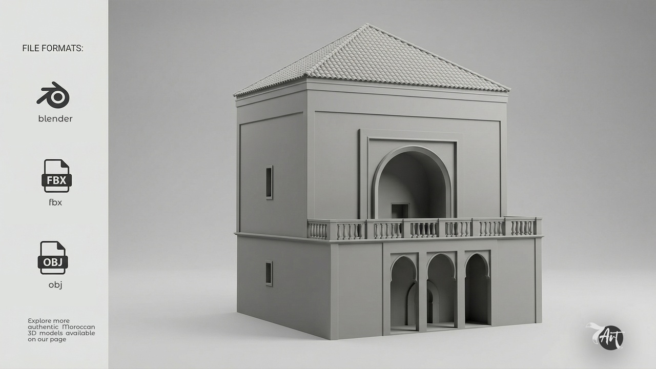 Media 1 for listing Moroccan Menara 3D Model