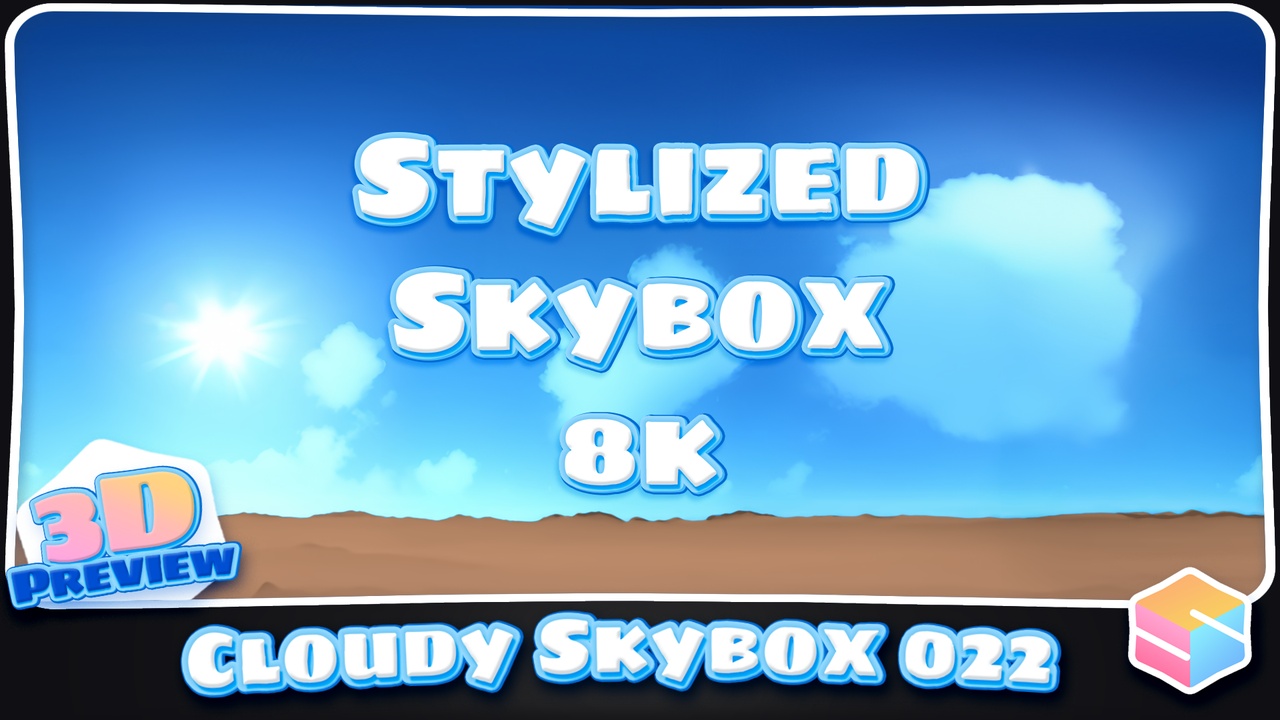 Media 1 for listing 8k Stylized Cloudy Skybox 022