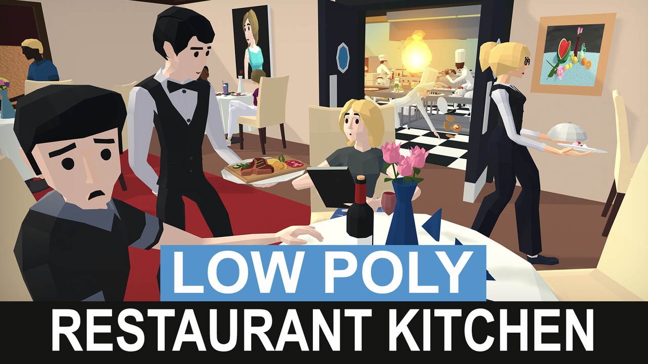 Media 1 for listing Low Poly Restaurant Kitchen Pack