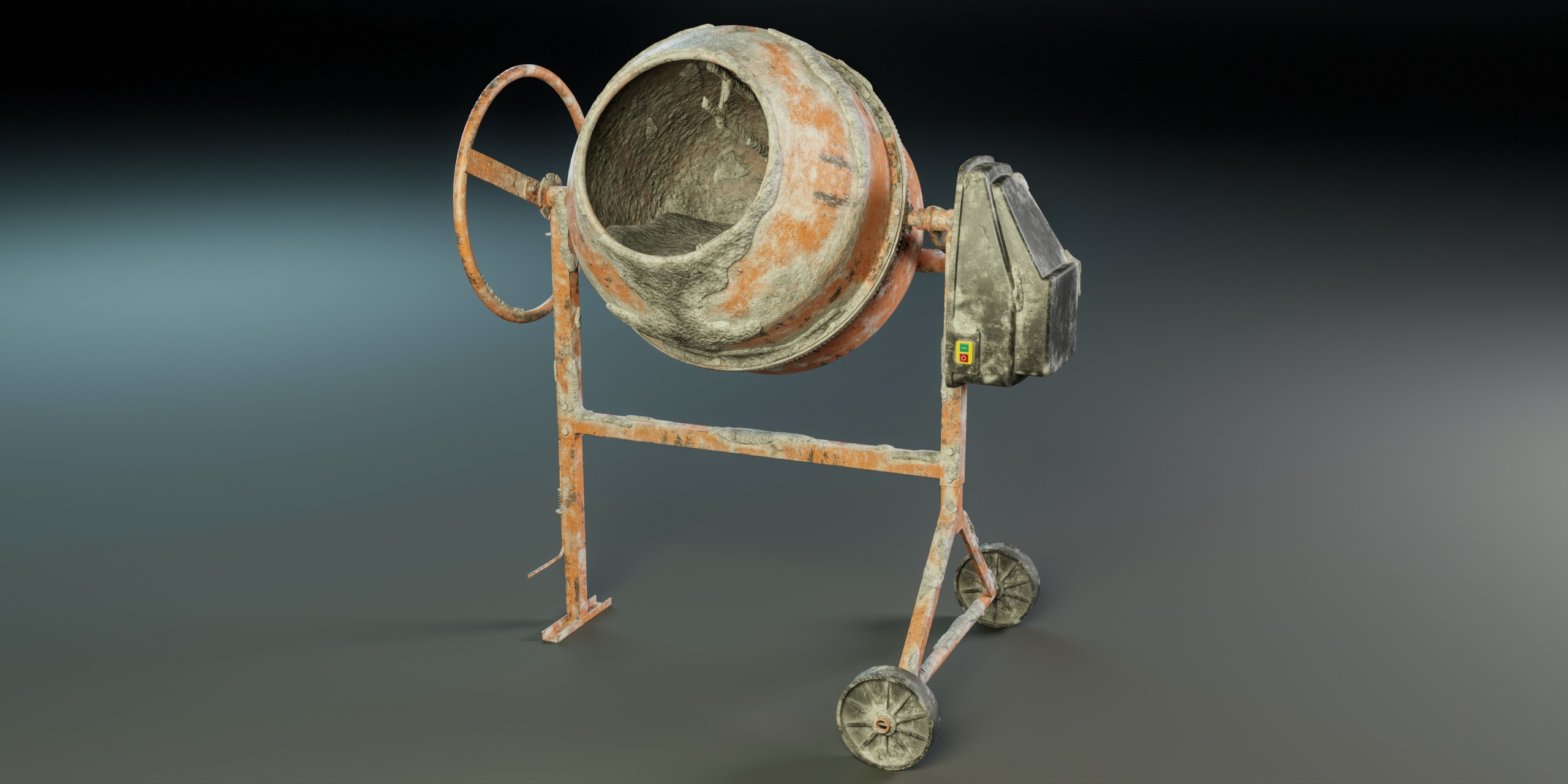 Worn-Out Portable Concrete Mixer PBR 제품 등록을 위한 미디어 1개