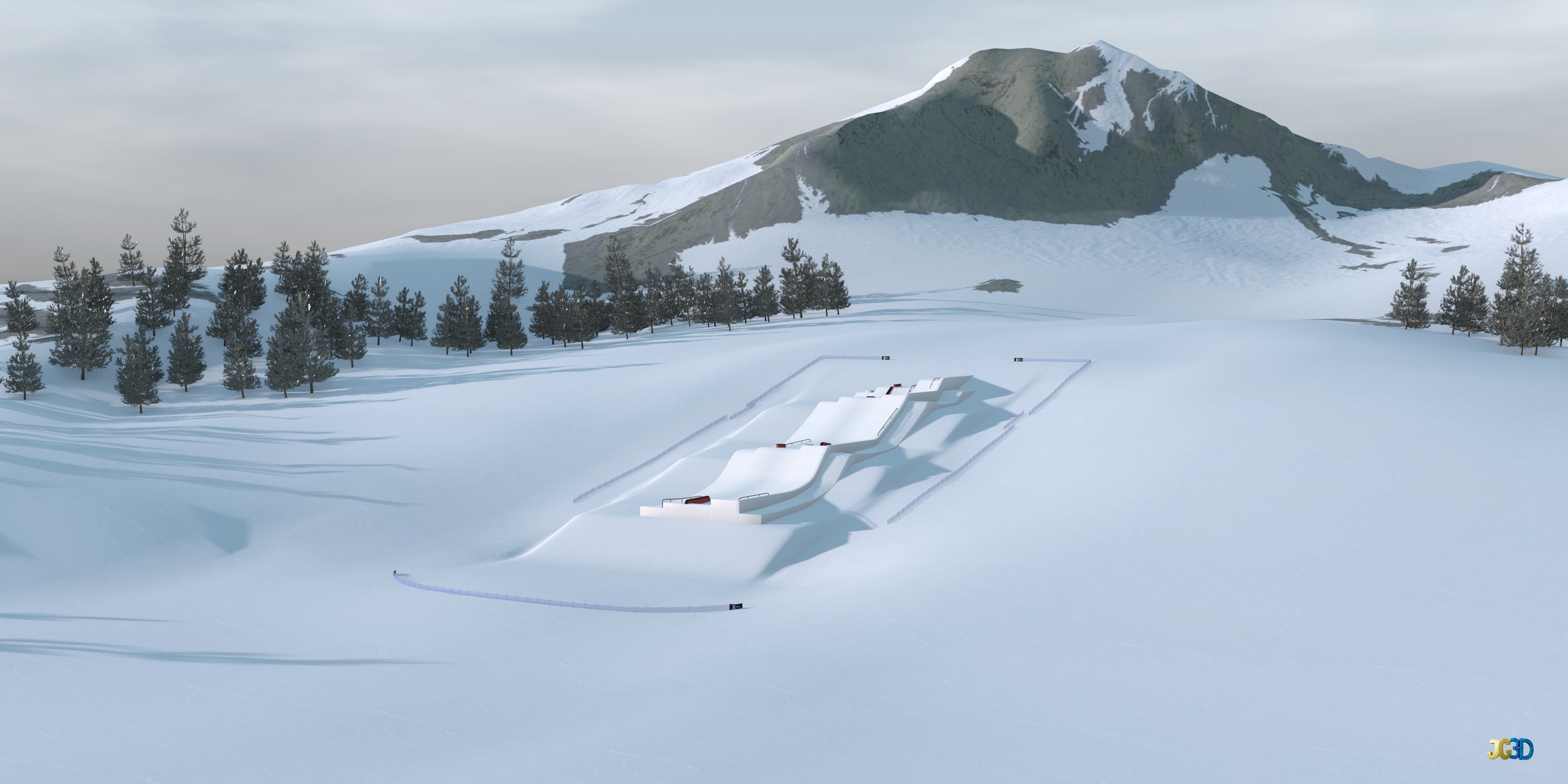 Media 1 for listing Snowboard Track 3D Model