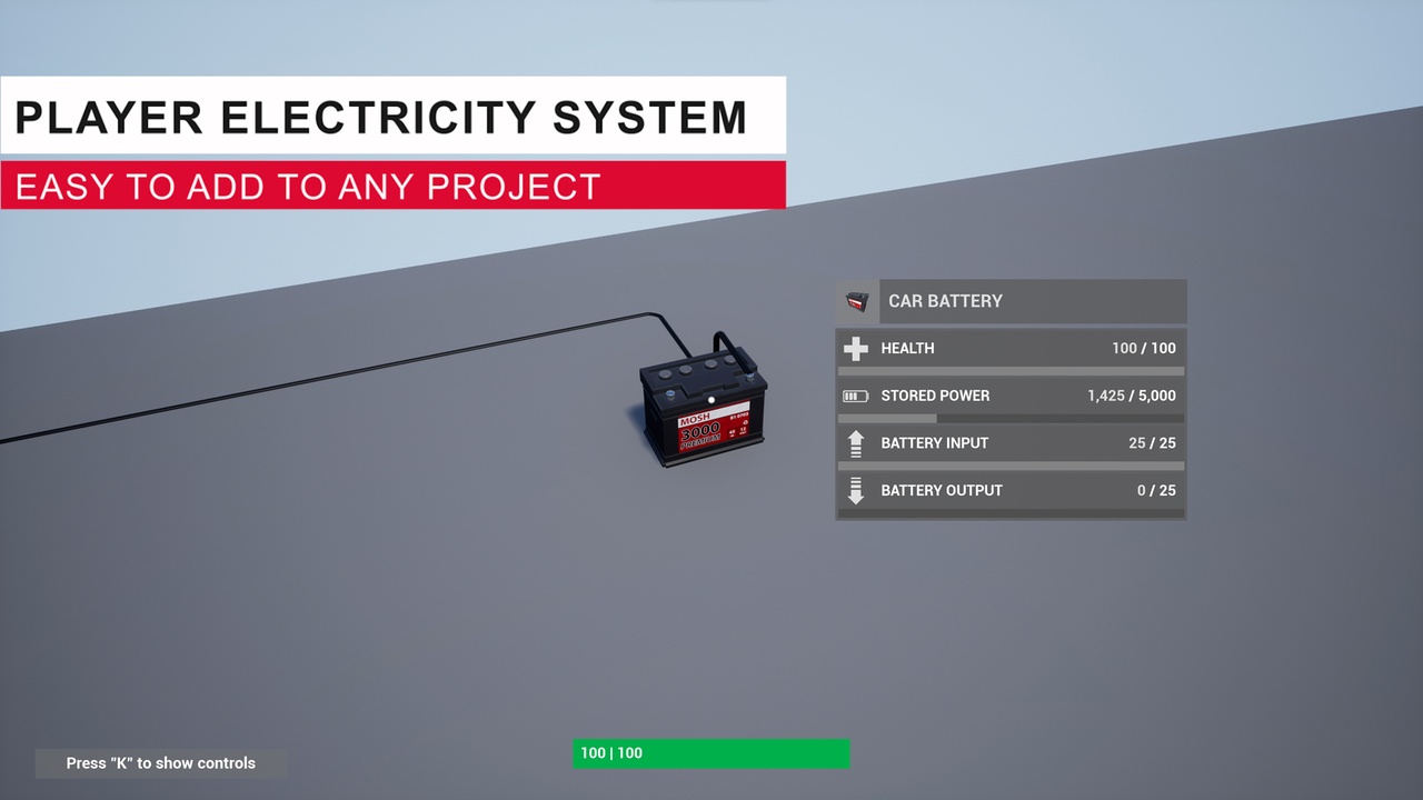 Media 1 for listing Player Electricity System
