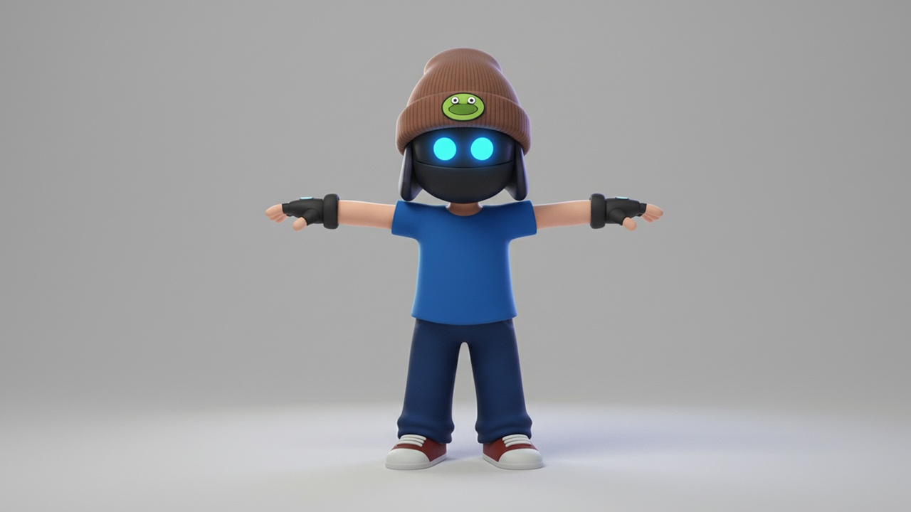 Media 1 for listing Lo-Fi - 3D Next-Gen Little Robot| Cute Futuristic Bot (FBX)