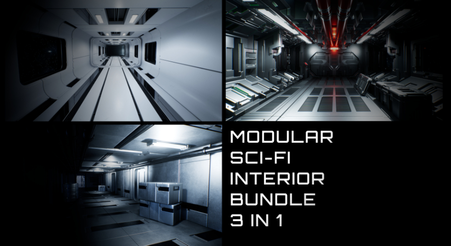 Modular Sci-Fi Interior Bundle | Fab