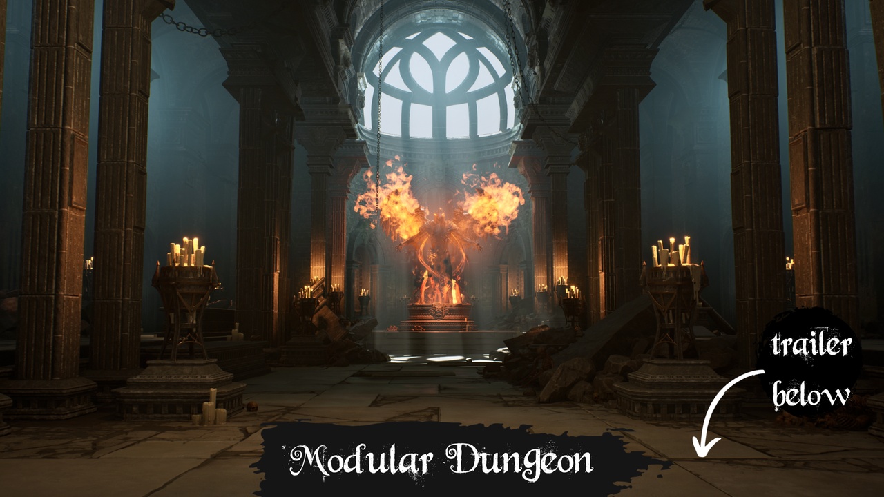 Media 1 for listing Modular Dungeon (Dungeon, Medieval Dungeon, Dungeons, Fantasy Dungeon, Tomb)