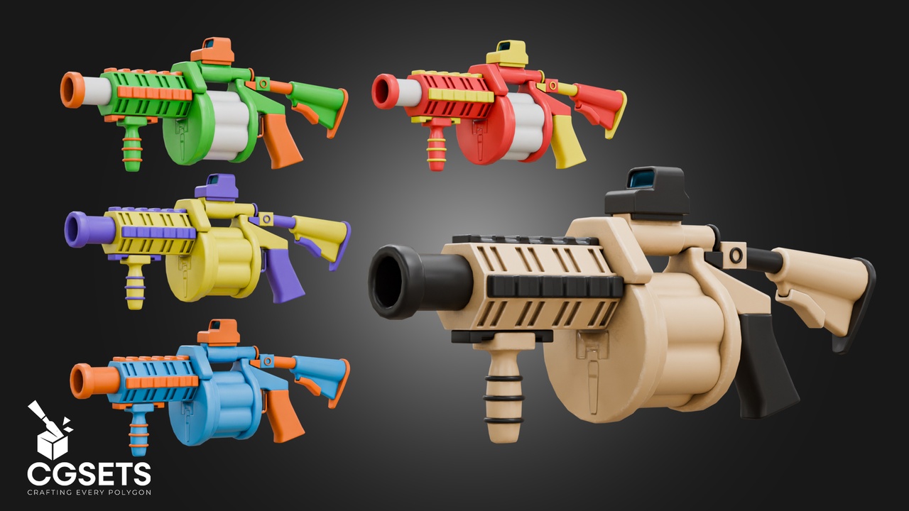Media 1 for listing Grenade Launcher MGL - Stylized - Toy