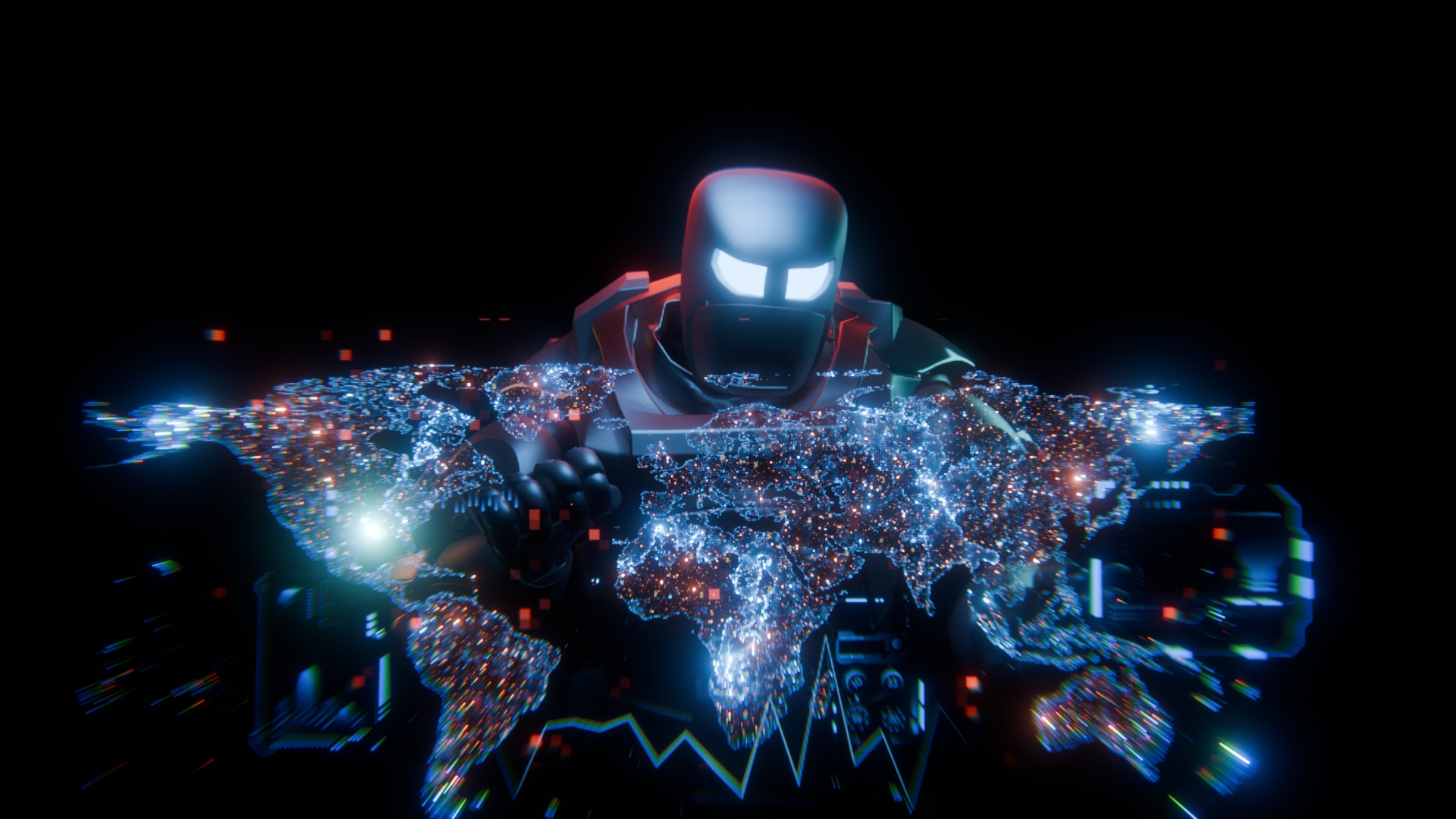 Robot Analyzes Global Data & Blender 3D | Fab