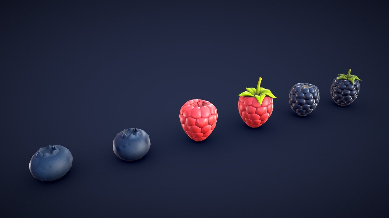 Stylized Berries - Low Poly | Fab