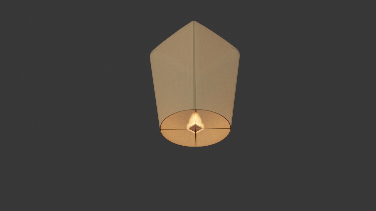 Media 1 for listing 孔明灯 sky lantern（blender+fbx）