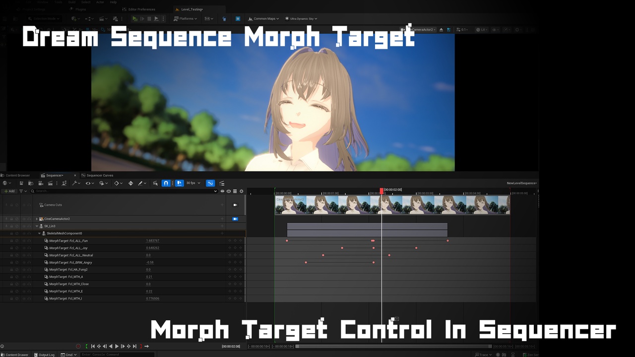 商品 Dream Sequence Morph Target - Skeletal Mesh Morph Target Control In Sequencer 的媒体 1