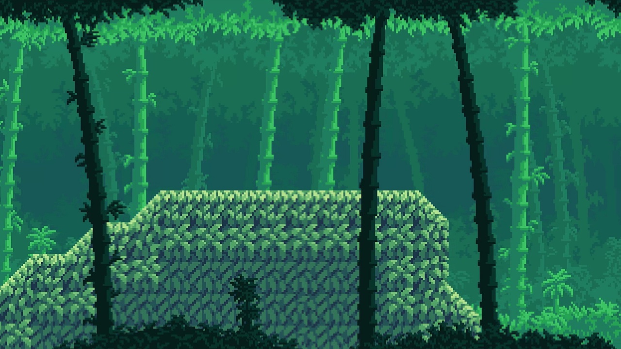 الوسائط 1 للقائمة Pixelart Samurai Sideview Tileset - #3 - Bamboo Forest