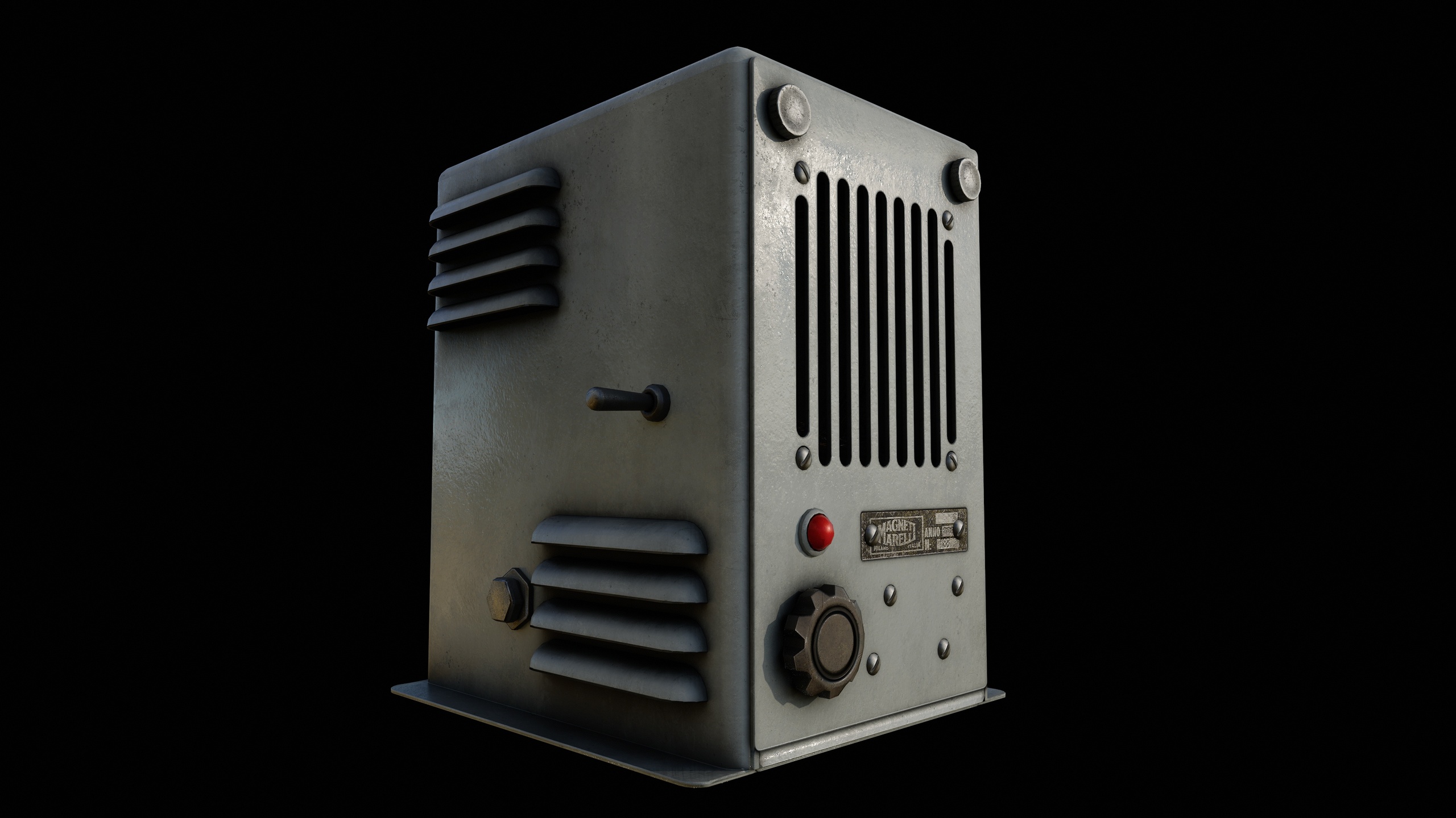 Media 1 for listing Ricevitore RR1 Loudspeaker - Vintage Military Radio Accessory Low-poly 3D model