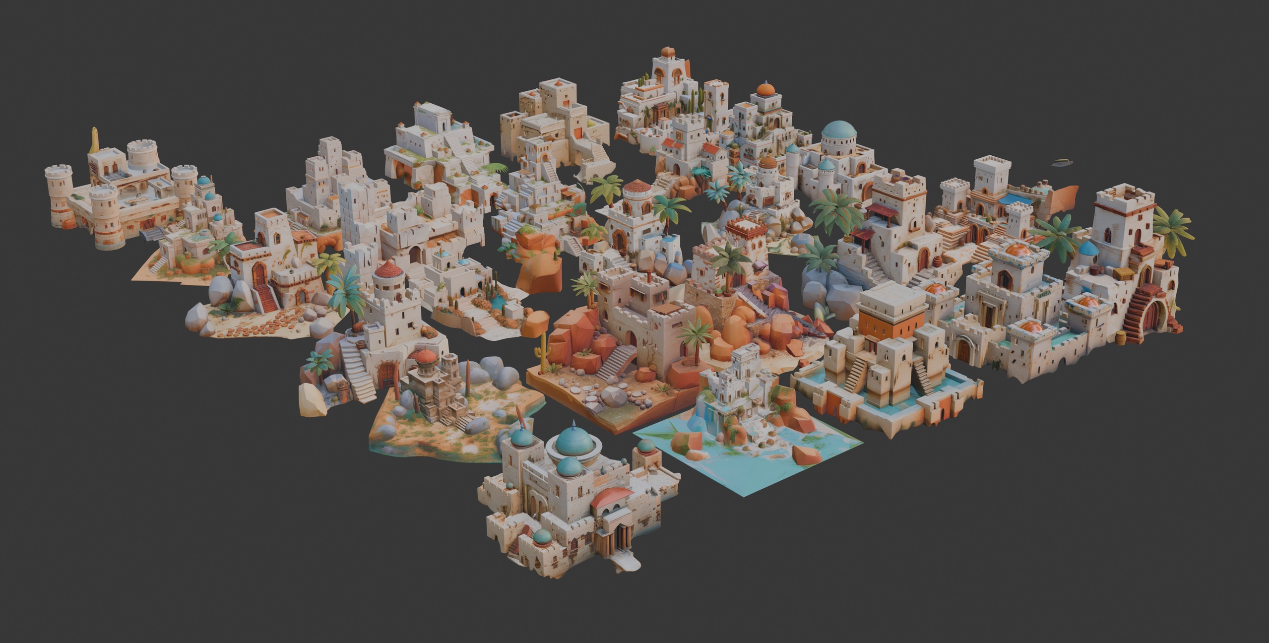 Media 1 for listing Stylized Sandcastles Set 1