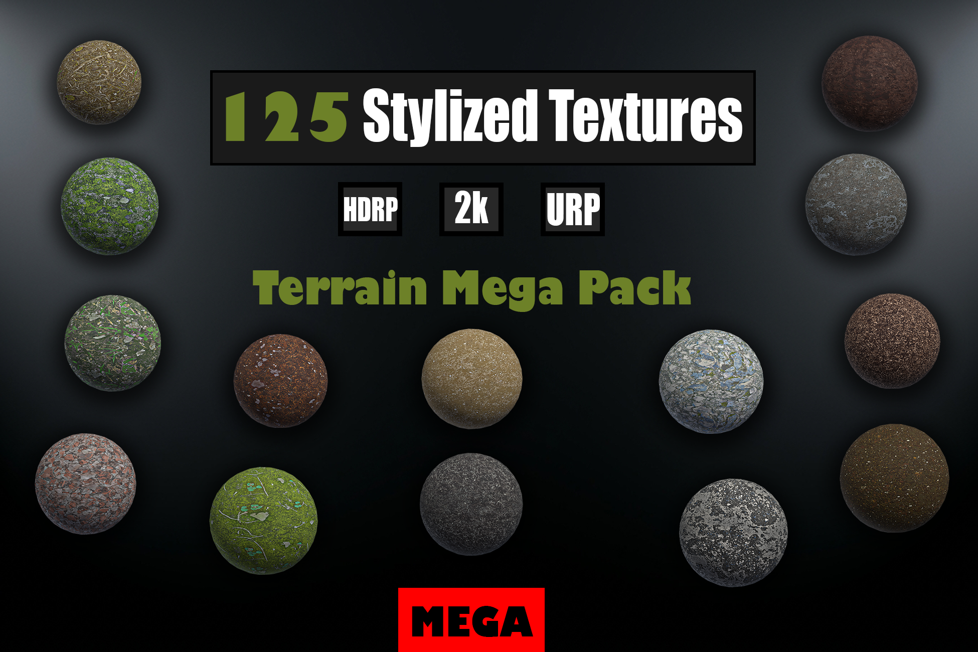 Stylized Terrain Textures Mega Pack | Fab