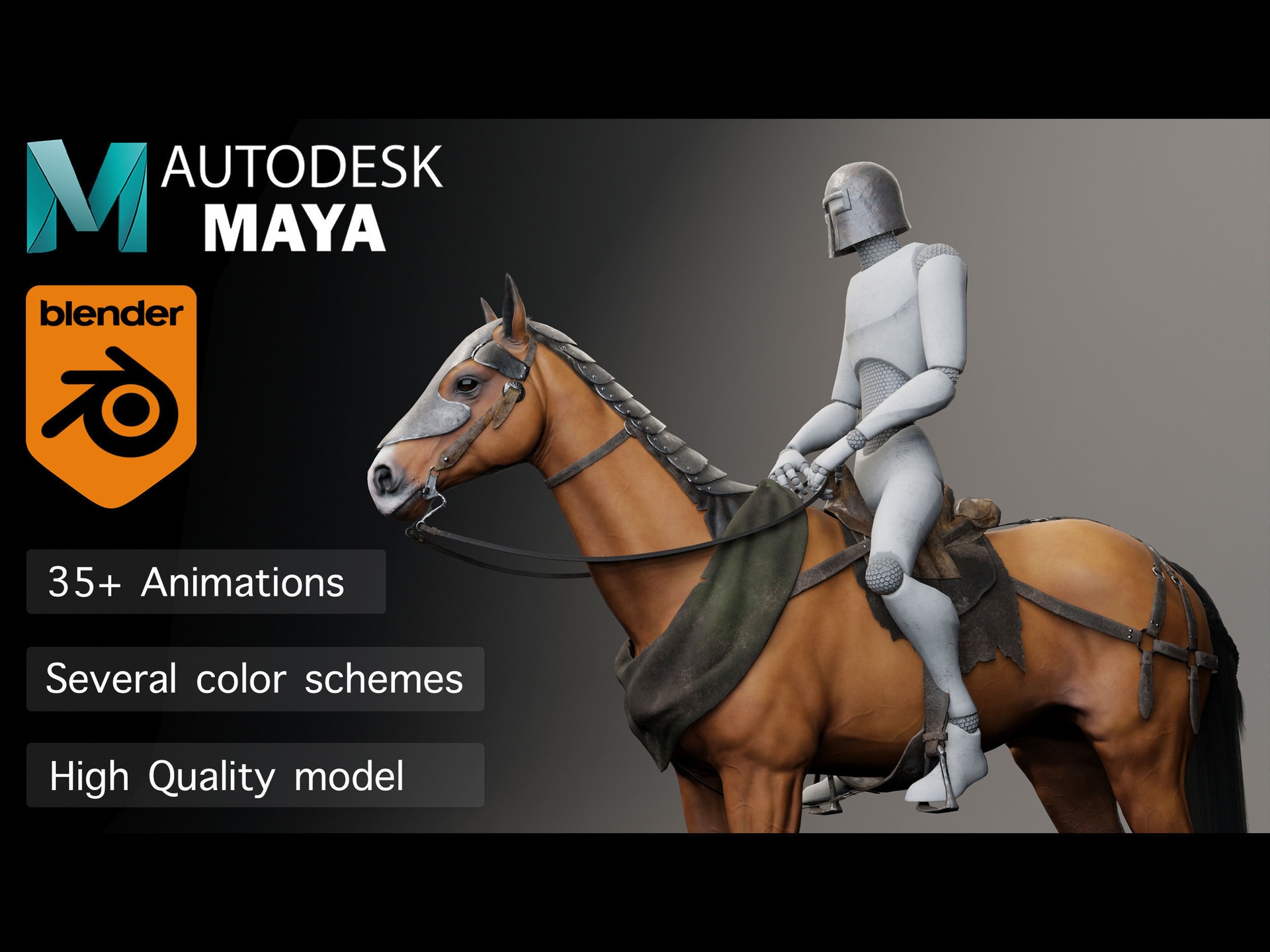 Media 1 for listing Classic Horse 2.0 - Medieval Type