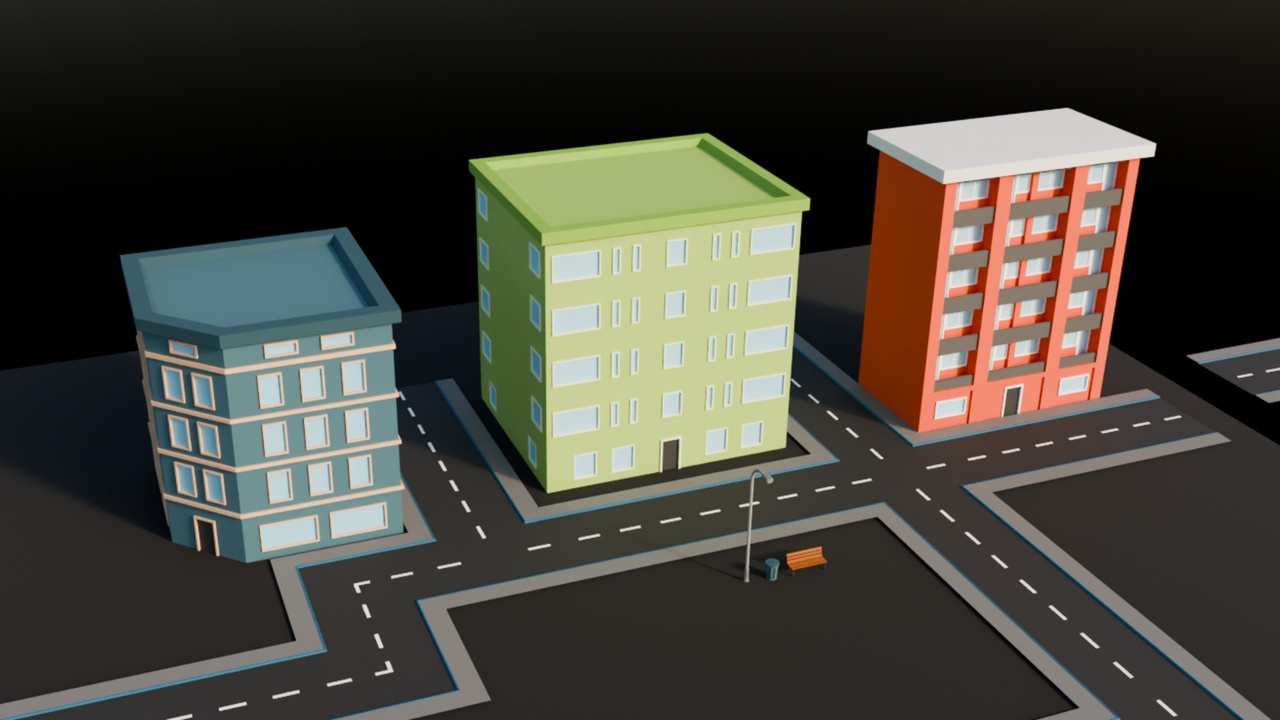 Modular Low Poly City Pack – Game Ready | Fab