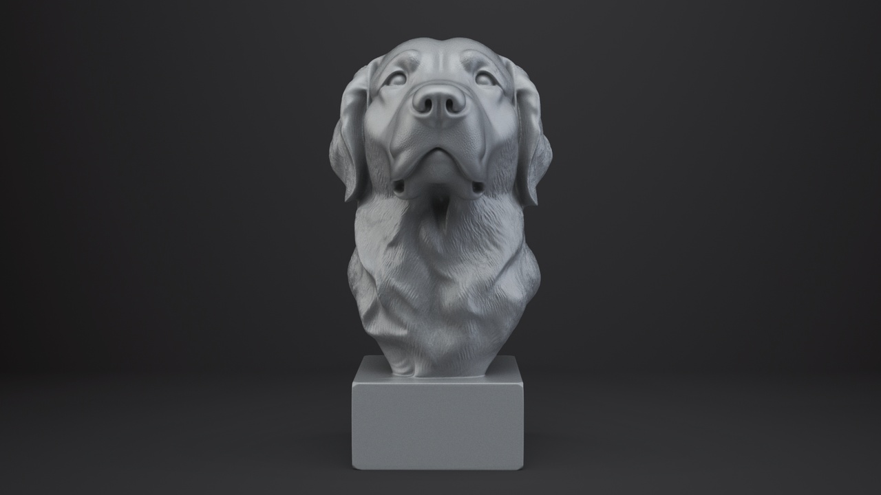 Media 1 for listing Golden Retriever Dog Bust